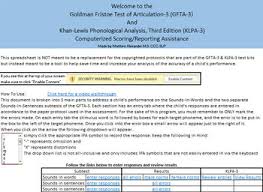 Gfta 3 Klpa 3 Automatic Scoring Reporting Goldman Fristoe Khan Lewis