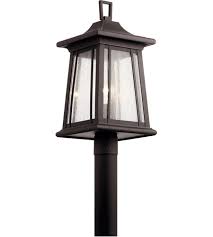 rubbed bronze outdoor post lantern