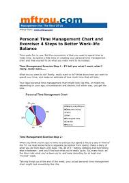 Personal Time Management Chart And Exercise 4 Steps To
