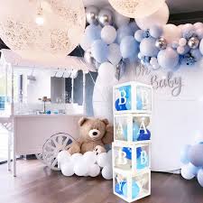 Shower caddies, shower shelves & shower caddy organizers. Baby Shower Decorations For Boy 52pcs Jumbo Transparent Baby Block Balloon Box With Letters Includes White Blue Gray Baby Blue Balloons Fancy Baby Shower Baby Shower Balloons Baby Shower Decorations