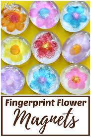 fingerprint flower magnet craft video