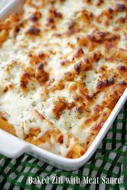 baked ziti with meat sauce carrie s