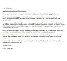 Payroll Administrator Cover Letter Example Icover Org Uk