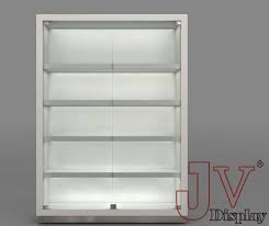 Wall Glass Display Case With Sliding