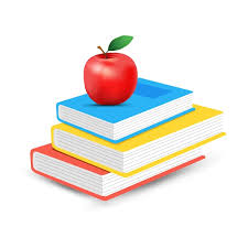 Premium Vector | Books with apple on top