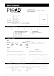 Lsu college of art + design. Fillable Online Pjcad Edu Application Form Part A Pj College Of Art Design Pjcad Edu Fax Email Print Pdffiller