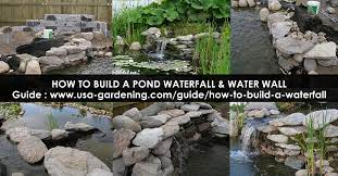 how to build a garden waterfall design idea