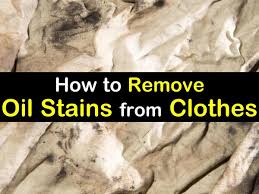 remove oil stains from clothes