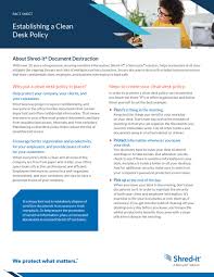 three key benefits of a clean desk policy
