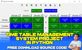 time table management system project in
