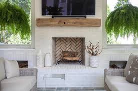 rustic chunky fireplace mantel with