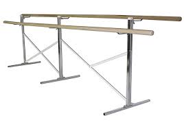 long portable ballet bar with double barres