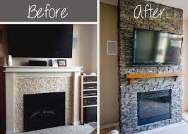 Faux Stone Fireplace Diy Diy Stacked