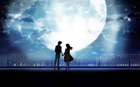 Wallpaper : moonlight, anime love ...