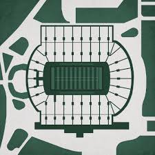 Spartan Stadium Map Art