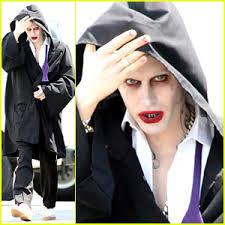 jared leto sports full joker makeup