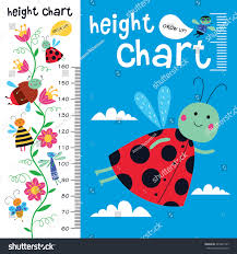 Kids Height Chart Vector Isolated Illustration Stock Vector