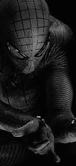 spiderman hero dark bw art ilration
