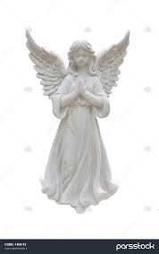 مجسمه های فرشته ای جدا شده بر روی زمینه سفید عکس 1406782 : پارس استاک -  شاتر استوک پارسی