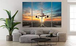 Aviation Decor Airplane Canvas