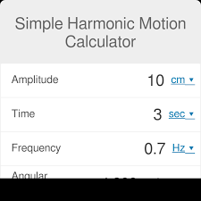 simple harmonic motion calculator