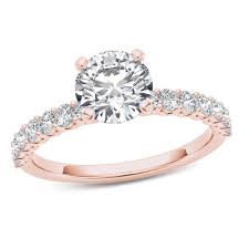 1 Ct T W Diamond Engagement Ring In 14k Rose Gold