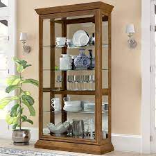 Nancy Lighted Curio Cabinet Glass