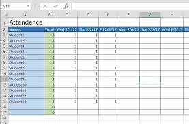 how to create a basic attendance sheet