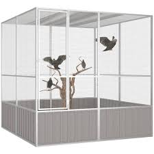 cage à oiseaux gris 213 5x217 5x211 5