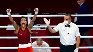 Indian boxer lovlina borgohain ensured herself a medal in the women's 69kg category at the tokyo olympics after beating chinese taipei's chen . Ppactalrn7ol M