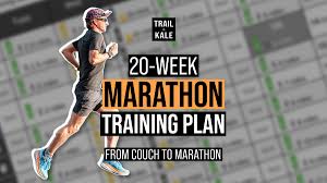 20 week marathon training plan couch