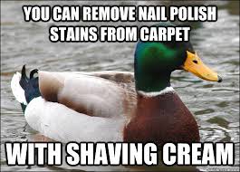 you can remove nail polish stains from