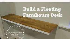 How to build a farmhouse floating desk DIY YouTube