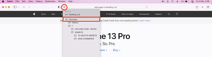 add favorites in safari on iphone