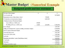 Budget Balance Sheet Example