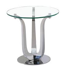 Naples Round Glass Lamp Table