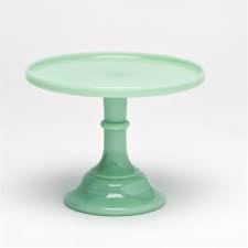 Milk Glass Pedestal 24cm Jadeite