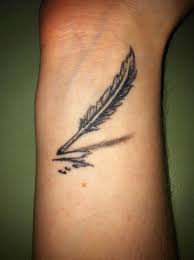 I've always wanted to learn some of these, an. Simple Feather Pen Arm Tattoo Tattoomagz Com Tattoo Designs Ink Works Gallery Quill Tattoo Inner Wrist Tattoos Writing Tattoos