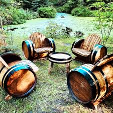 Wine Barrel Bench Bench Chair Oak