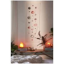 Pink Moon Watercolor Lunar Chart Tapestry Nwt
