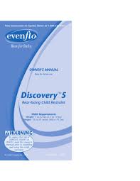 Evenflo Discovery 5 Owner S Manual