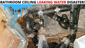 plumbing ceiling leaking water below