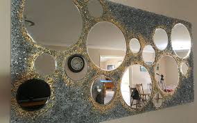 Crushed Glass And Resin Mirror