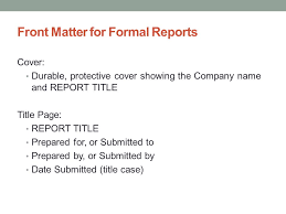 Proposals And Formal Reports Ppt Download