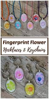 Fingerprint Flower Necklace Or Keychain
