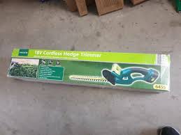 gardenline cordless hedge trimmer 18v