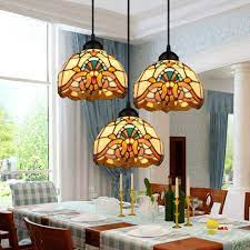 3 Lamp Vinatge Kitchen Glass Island