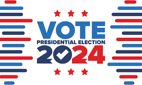 Presidential Election 2024 in United States. Vote day, November 5. US Election. Patriotic american element. Poster, card, banner and background. Vector illustration Stock Vector | Adobe Stock