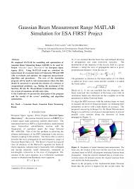 scalar gaussian beam measurement