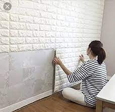 White Pvc 3d Foam Brick Wall Panel For